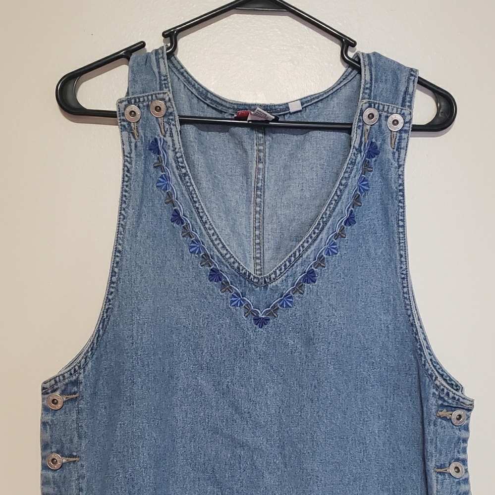 Vintage Denim Overall Dress